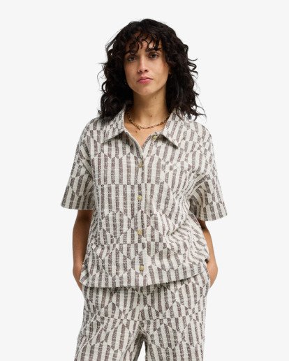 Vivid Wave - Elasticated Trousers for Women  24B121602