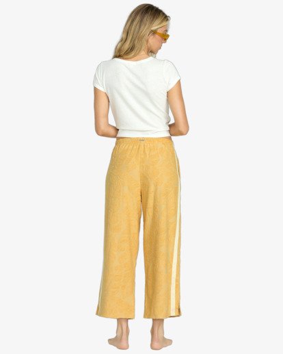 Sun Palm Terry - Flared Trousers for Women  24B122500
