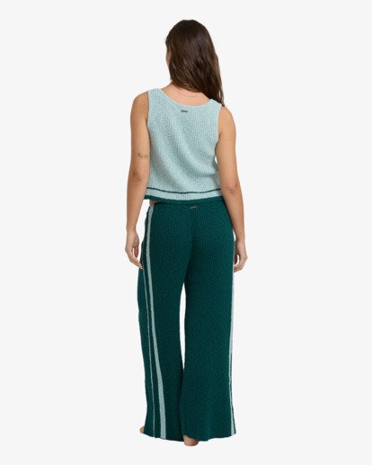 Summery Nights - Rib Knit Flared Trousers for Women  24B124505