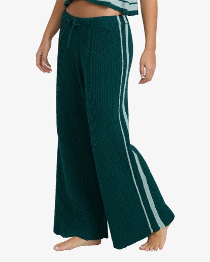 Summery Nights - Rib Knit Flared Trousers for Women  24B124505