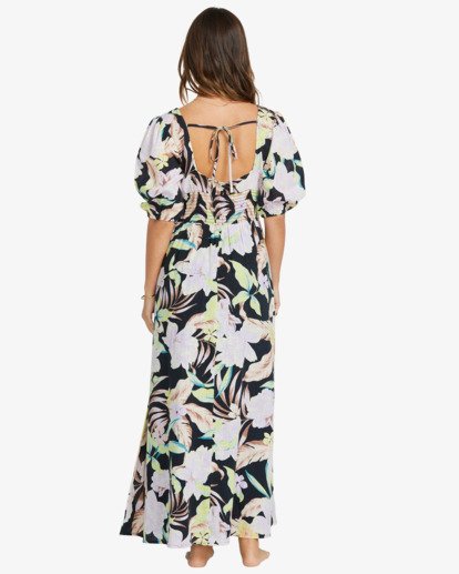 Tropical Escape - Puff Sleeve Maxi Dress for Women  24B131516