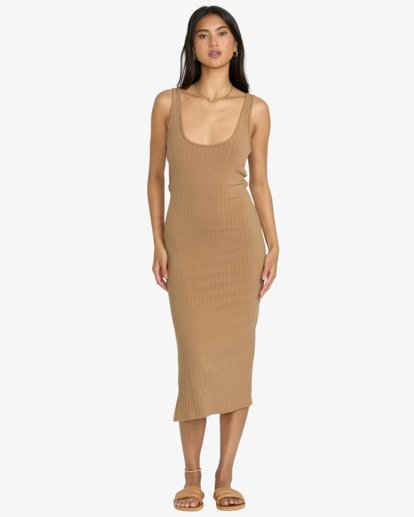 billabong, Take A Look - Rib Knit Dress for Women, ROSE BROWN (rsb) Take A Look - Rib Knit Dress for Women  24B131526