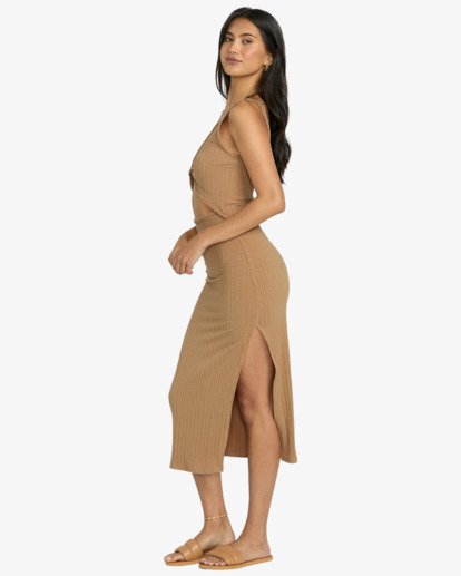 billabong, Take A Look - Rib Knit Dress for Women, ROSE BROWN (rsb) Take A Look - Rib Knit Dress for Women  24B131526