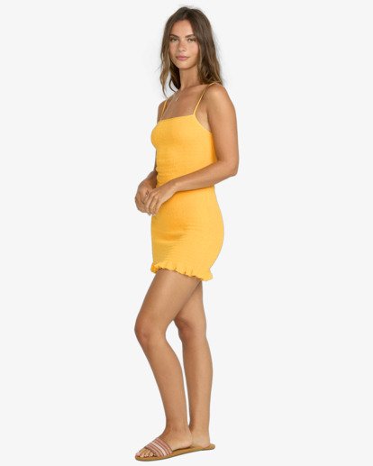 billabong, So Bright - Robe courte pour Femme, GOLDEN PEACH (ygf0) So Bright - Mini Dress for Women  24B132510