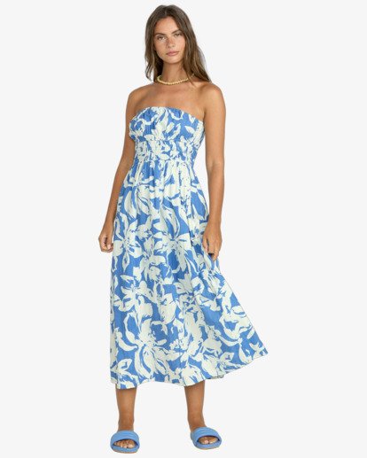 billabong, In The Sky - Midi Dress for Women, TRUE BLUE (trb) In The Sky - Midi Dress for Women  24B132513