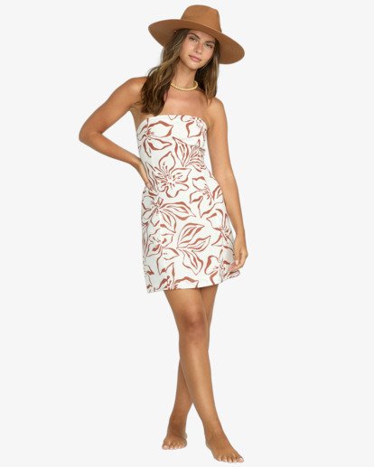 billabong, Bright Bloom - Mini Dress for Women, SALT CRYSTAL (scs) Bright Bloom - Mini Dress for Women  24B132520
