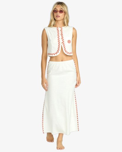 billabong, Secret Cove - Falda Larga para Mujer, SALT CRYSTAL (scs) Secret Cove - Midi Skirt for Women  24B142502