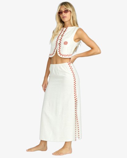 billabong, Secret Cove - Falda Larga para Mujer, SALT CRYSTAL (scs) Secret Cove - Midi Skirt for Women  24B142502