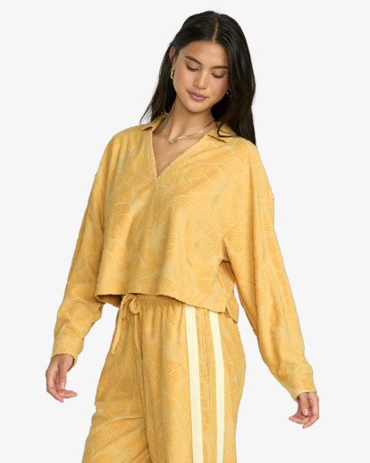 billabong, Sun Palm Terry - Sweat pour Femme, GOLD COAST (ygy0) Sun Palm Terry - Sweatshirt for Women  24B412500