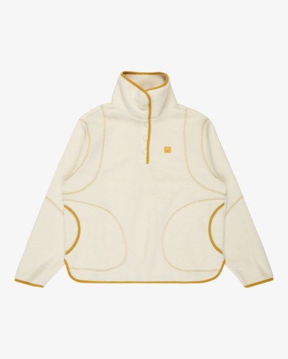 billabong, Streamer - Demi-fermeture à boutons-pression pour Femme, WHITECAP (wcp) Streamer - Half Snap Fleece for Women  24B484502