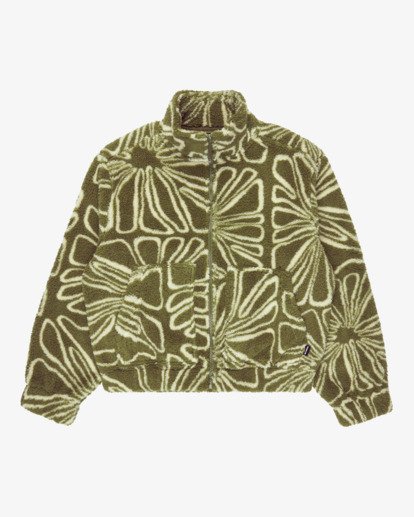 billabong, First Light - Camisola de velo e sherpa para Mulher, MARTINI OLIVE (mto) First Light - Sherpa Fleece for Women  24B484503