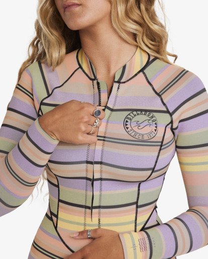 billabong, 1/1mm Salty Dayz Natural Light - Chest-Zip-Neoprenanzug für Frauen, BLACK MULTI (bml) 1/1mm Salty Dayz Natural Light - Chest Zip Wetsuit for Women  24BW191502
