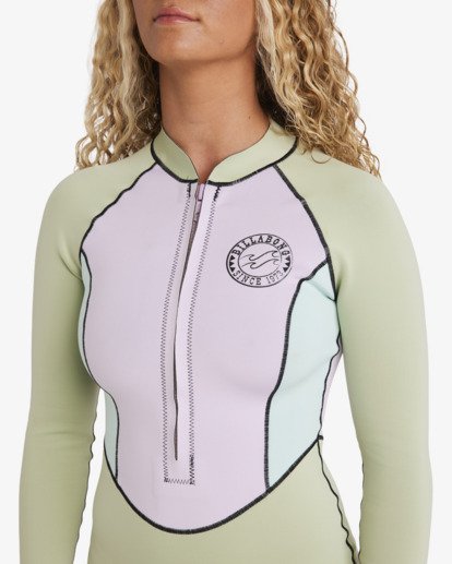 billabong, 1/1mm Salty Dayz Natural Light - Chest-Zip-Neoprenanzug für Frauen, PISTACHIO (gfm0) 1/1mm Salty Dayz Natural Light - Chest Zip Wetsuit for Women  24BW191502