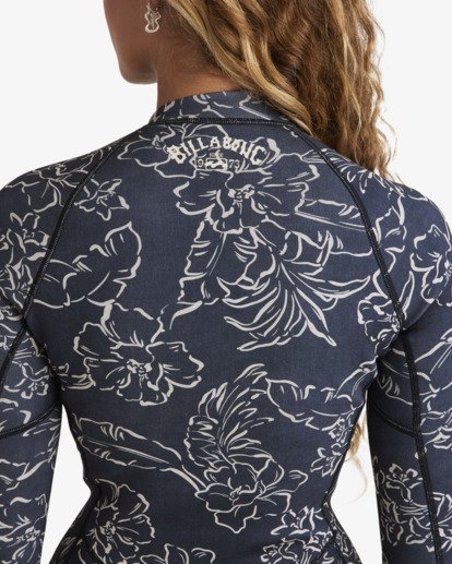 billabong, 2/2mm Salty Dayz Natural - Langärmliger Springsuit mit Reißverschluss vorne für Frauen, BLACK PEBBLE (bpb) 2/2mm Salty Dayz Natural - Front Zip Long Sleeves Springsuit for Women  24BW191503