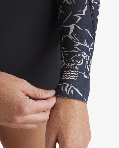 billabong, 2/2mm Spring Fever Natural - Langärmliger Springsuit mit Reißverschluss am Rücken für Frauen, BLACK PEBBLE (bpb) 2/2mm Spring Fever Natural - Back Zip Long Sleeves Springsuit for Women  24BW191504