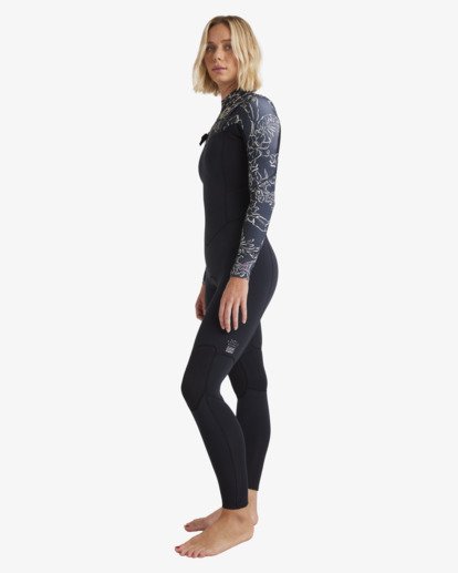 billabong, 3/2mm Salty Dayz Natural - Langärmliger Wetsuit ohne Reißverschluss für Frauen, BLACK PEBBLE (bpb) 3/2mm Salty Dayz Natural - Long Sleeves Zipperless Wetsuit for Women  24BW191505