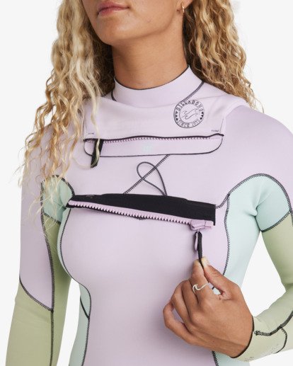 billabong, 3/2mm Salty Dayz Natural - Langärmliger Wetsuit ohne Reißverschluss für Frauen, PISTACHIO (gfm0) 3/2mm Salty Dayz Natural - Long Sleeves Zipperless Wetsuit for Women  24BW191505