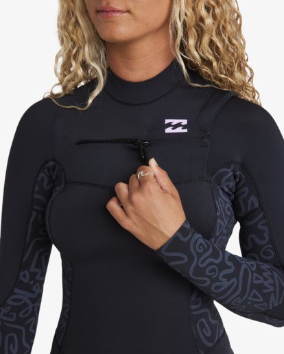 billabong, 2/2mm Synergy Natural - Chest Zip Long Sleeves Springsuit for Women, BLACK FADE (bfd) 2/2mm Synergy Natural - Chest Zip Long Sleeves Springsuit for Women  24BW191508
