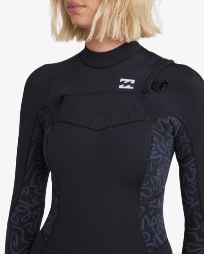 billabong, 3/2mm Synergy Natural - GBS-Neoprenanzug mit Chest-Zip für Frauen, BLACK FADE (bfd) 3/2mm Synergy Natural - Chest Zip GBS Wetsuit for Women  24BW191510