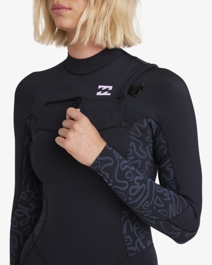 billabong, 3/2mm Synergy Natural - GBS-Neoprenanzug mit Chest-Zip für Frauen, BLACK FADE (bfd) 3/2mm Synergy Natural - Chest Zip GBS Wetsuit for Women  24BW191510