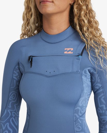 billabong, 3/2mm Synergy Natural - GBS-Neoprenanzug mit Chest-Zip für Frauen, TIDAL BLUE (tbl) 3/2mm Synergy Natural - Chest Zip GBS Wetsuit for Women  24BW191510