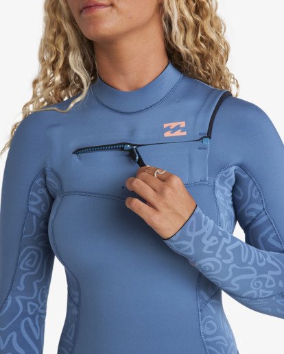 billabong, 3/2mm Synergy Natural - GBS-Neoprenanzug mit Chest-Zip für Frauen, TIDAL BLUE (tbl) 3/2mm Synergy Natural - Chest Zip GBS Wetsuit for Women  24BW191510