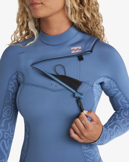 billabong, 3/2mm Synergy Natural - GBS-Neoprenanzug mit Chest-Zip für Frauen, TIDAL BLUE (tbl) 3/2mm Synergy Natural - Chest Zip GBS Wetsuit for Women  24BW191510