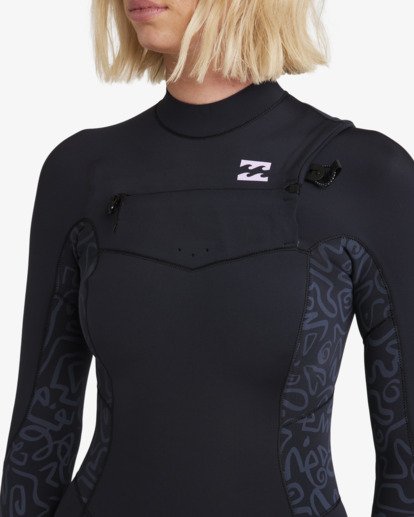 billabong, 4/3mm Synergy Natural - GBS-Neoprenanzug mit Chest-Zip für Frauen, BLACK FADE (bfd) 4/3mm Synergy Natural - Chest Zip GBS Wetsuit for Women  24BW191511