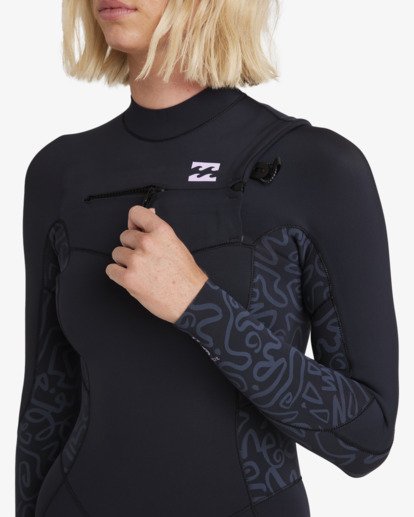 billabong, 4/3mm Synergy Natural - GBS-Neoprenanzug mit Chest-Zip für Frauen, BLACK FADE (bfd) 4/3mm Synergy Natural - Chest Zip GBS Wetsuit for Women  24BW191511