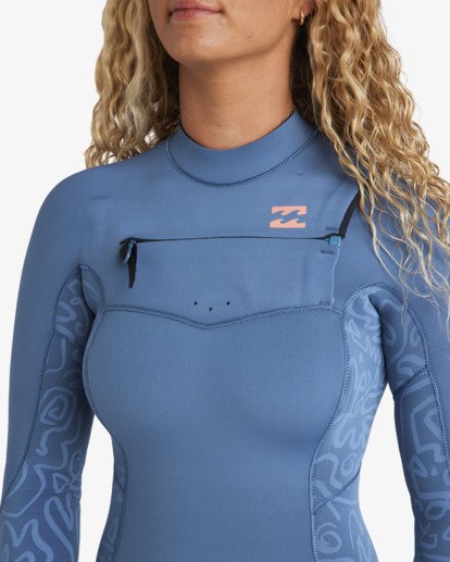 billabong, 4/3mm Synergy Natural - GBS-Neoprenanzug mit Chest-Zip für Frauen, TIDAL BLUE (tbl) 4/3mm Synergy Natural - Chest Zip GBS Wetsuit for Women  24BW191511