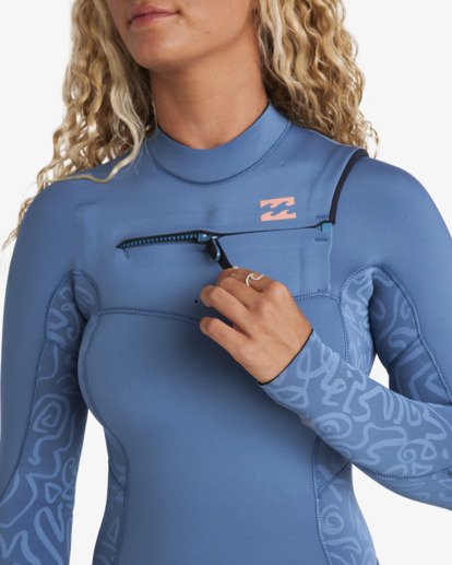 billabong, 4/3mm Synergy Natural - GBS-Neoprenanzug mit Chest-Zip für Frauen, TIDAL BLUE (tbl) 4/3mm Synergy Natural - Chest Zip GBS Wetsuit for Women  24BW191511