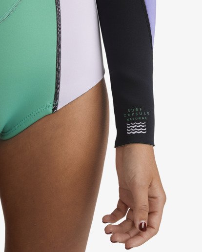 billabong, 2/2mm Salty Dayz Natural - Springsuit manches longues pour Femme, AQUA HAZE (ahz) 2/2mm Salty Dayz Natural - Long Sleeve Springsuit for Women  24BW193503