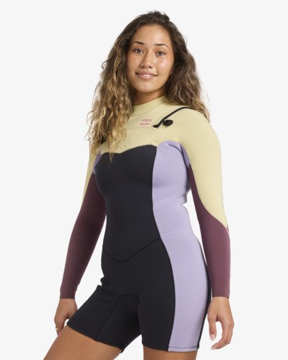 2/2mm Synergy Natural - Long Sleeve Chest Zip Springsuit for Women  24BW193513