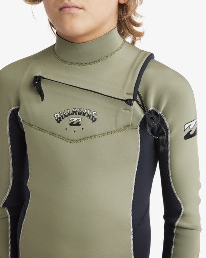 billabong, 3/2mm Absolute Boys - Chest Zip GBS Wetsuit for Boys 8 - 16, MILITARY (mil) 3/2mm Absolute Boys - Chest Zip GBS Wetsuit for Boys 8 - 16  24CW191500