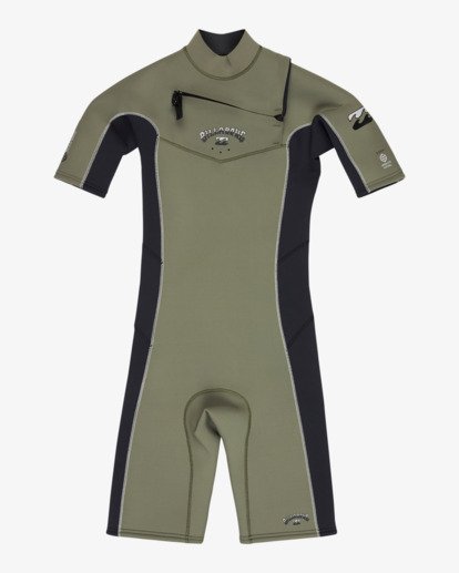 2/2mm Absolute Natural - Short Sleeve Chest Zip Wetsuit for Boys 8-16  24CW191505