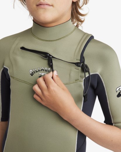 2/2mm Absolute Natural - Short Sleeve Chest Zip Wetsuit for Boys 8-16  24CW191505
