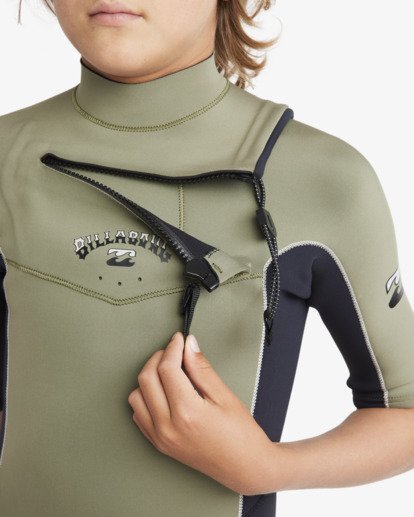 2/2mm Absolute Natural - Short Sleeve Chest Zip Wetsuit for Boys 8-16  24CW191505