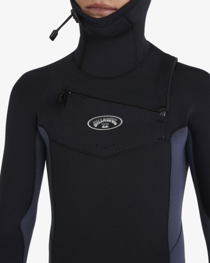 billabong, 5/4mm Absolute Natural - Hooded Chest Zip Wetsuit for Boys 8-16, BLUE COMBO (bcb) 5/4mm Absolute Natural - Hooded Chest Zip Wetsuit for Boys 8-16  24CW193508