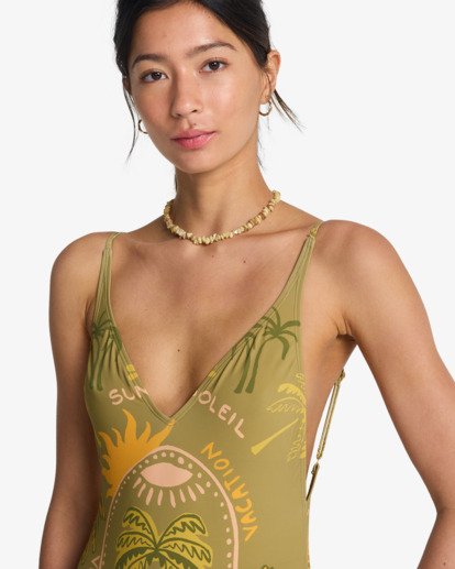 Vaca Soleil Deep V - High Leg One-Piece Swimsuit for Women  24O301607