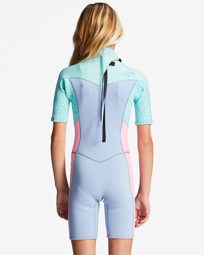 2 2/2mm Synergy - Kurzärmliger Back-Zip-Springsuit für Mädchen 4-16 Violett ABGW500101 Billabong