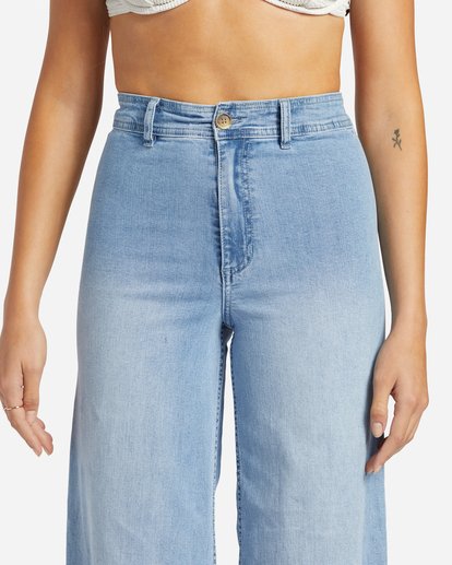 billabong, Free Fall Indigo - Wide Leg Trousers for Women, SURF SPRAY (bfcw) Free Fall Indigo - Wide Leg Trousers for Women  ABJDP00113