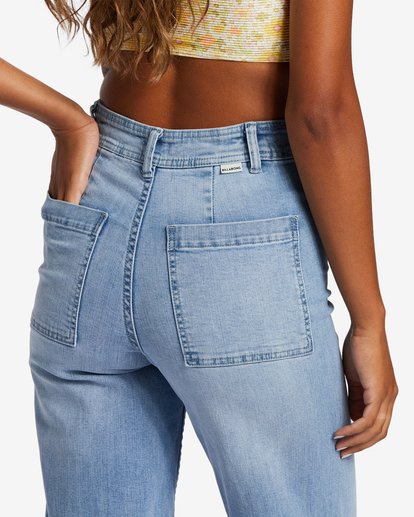 billabong, Free Fall Indigo - Wide Leg Trousers for Women, SURF SPRAY (bfcw) Free Fall Indigo - Wide Leg Trousers for Women  ABJDP00113