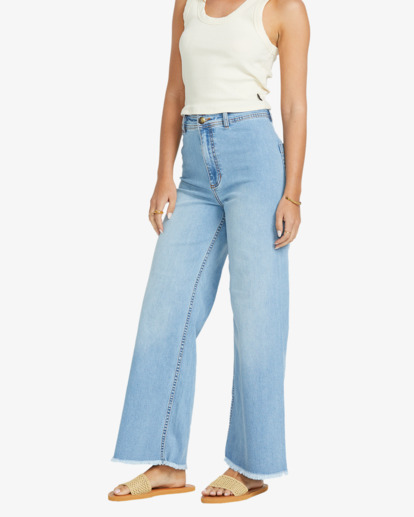 billabong, Free Fall Indigo - Wide Leg Trousers for Women, SURF SPRAY (bfcw) Free Fall Indigo - Wide Leg Trousers for Women  ABJDP00113