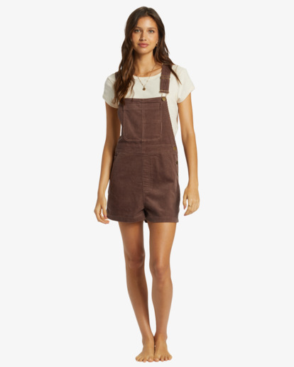 Sand Canyon   - Corduroy Denim Shortall for Women  ABJDS00151