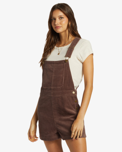 Sand Canyon   - Corduroy Denim Shortall for Women  ABJDS00151