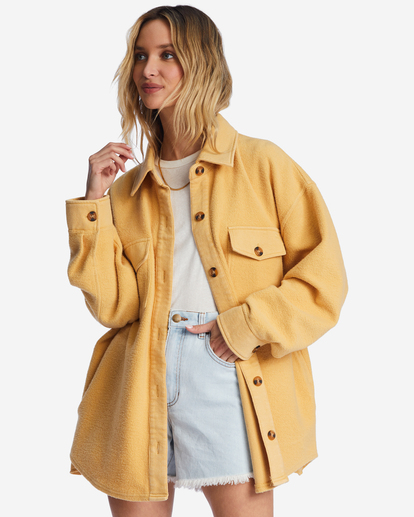 Any Time - Women's Yellow Overshirt | Billabong