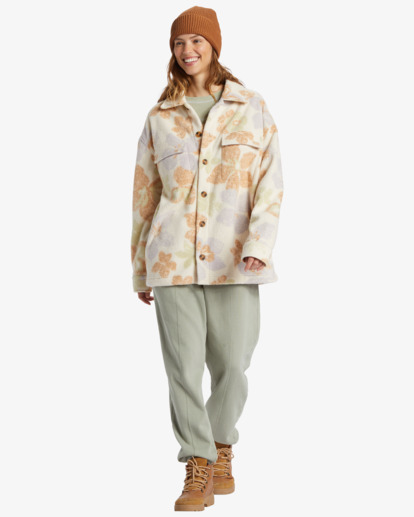 Happy Camper - Button Down Shacket for Women  ABJFT00417