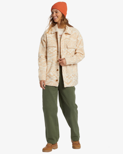 Happy Camper - Button Down Shacket for Women  ABJFT00417