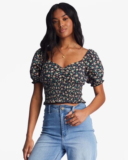 Love Song Puff Sleeve Top for Women Billabong