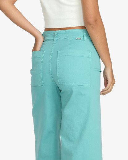 billabong, Free Fall - Vaquero amplio para mujer, MISTY BLUE (myb) Free Fall - Fixed Waist Trousers for Women  ABJNP00126